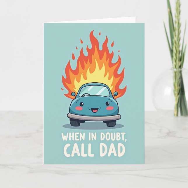 Cool Fathers Day Auto Card (Front)
