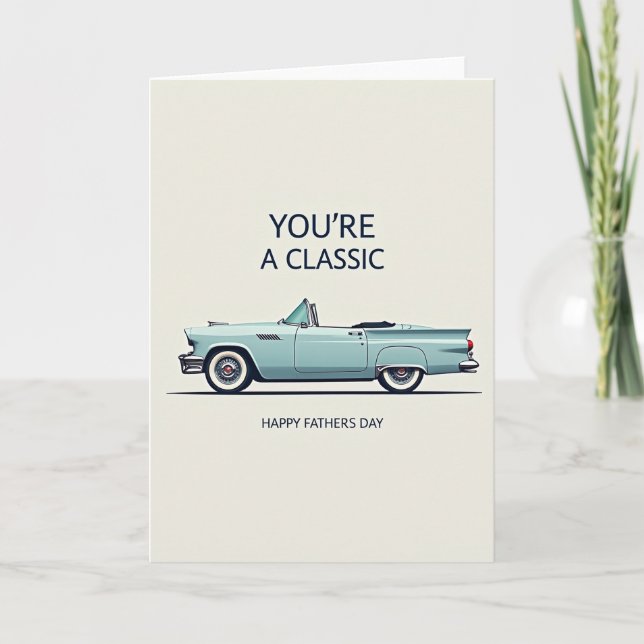 Cool Fathers Day Car Design Card (Front)