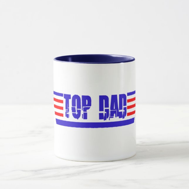 Cool Father's Day Gift, Top Dad Graphic Mug (Center)