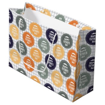 Cool Father's Day Party  Large Gift Bag by DoodlesHolidayGifts at Zazzle