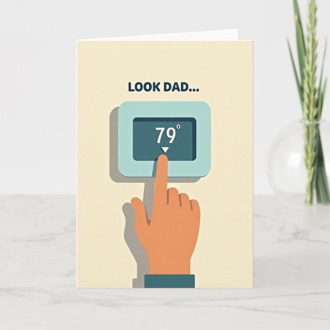 Cool Fathers Day Temp Card (Front)