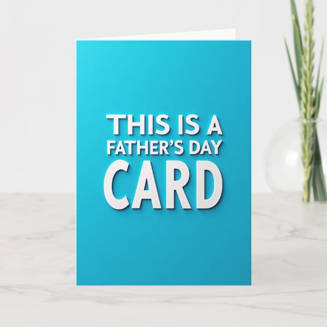 Cool Fathers Day Type Card (Front)