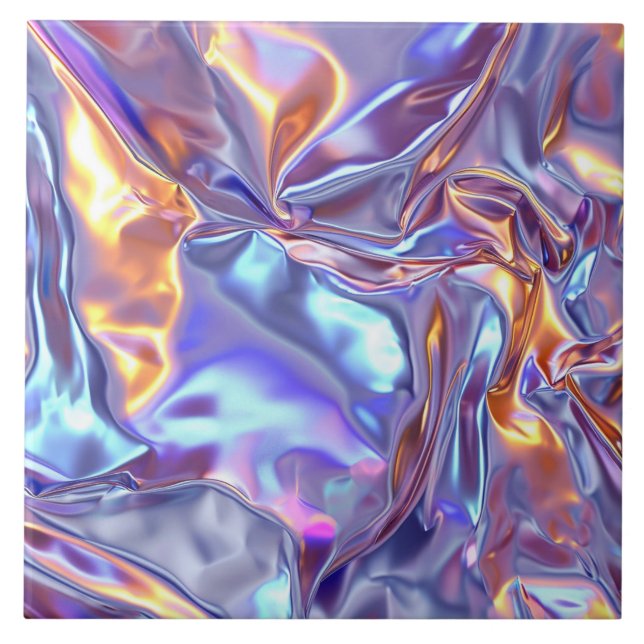 Cool faux foil pattern  ceramic tile (Front)