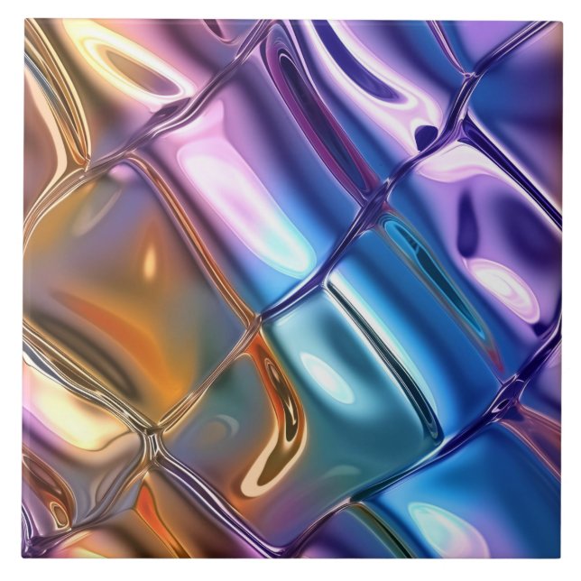 Cool faux foil pattern  ceramic tile (Front)