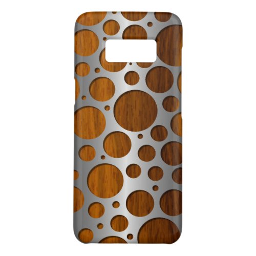 Cool Faux Metal Modern Trendy Wood Grain Pattern Case_Mate Samsung Galaxy S8 Case
