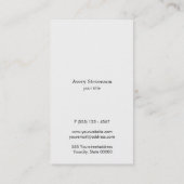 Cool Faux Silver Foil and White Striped Modern 2 Business Card (Back)
