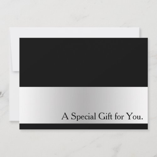Cool Faux Silver Stripe Modern Gift Certificate