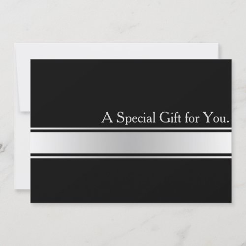 Cool Faux Silver Stripe Modern Gift Certificate