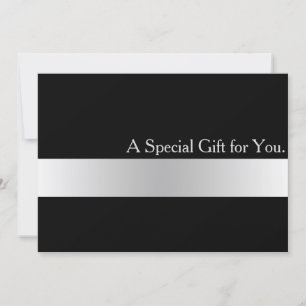 Cool Faux Silver Stripe Modern Gift Certificate