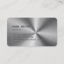 Cool Faux Stainless Steel Actuary Business Card