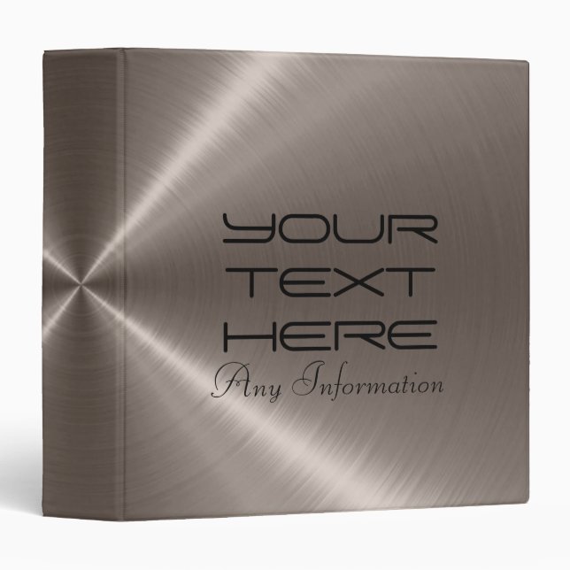 Cool Faux Stainless Steel Metal Image Binder (Front/Spine)
