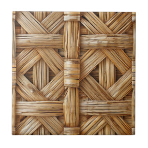 Cool faux weave pattern ceramic tile