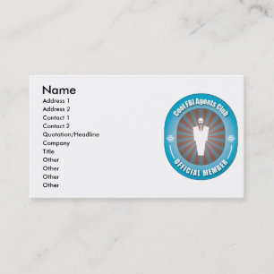 Cool FBI Agents Club Business Card