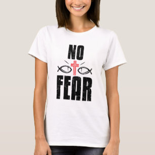 Cool Fear No Red Cross Religion Faith Red Cross Ac T-Shirt