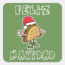 Cool Feliz Navidad Santa Taco Sticker