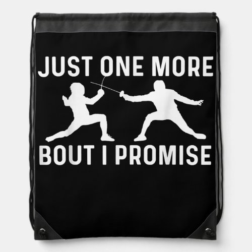 Cool Fencing Gift For Men Women Fencer Sport Epee Drawstring Bag
