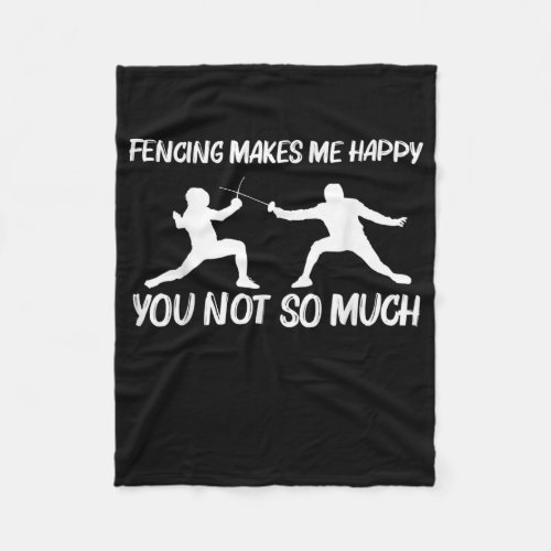 Cool Fencing Gift For Men Women Fencer Sport Epee Fleece Blanket