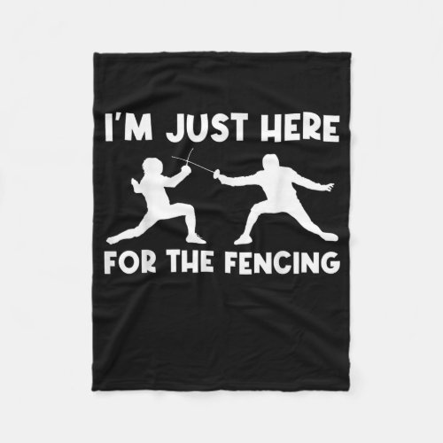 Cool Fencing Gift For Men Women Fencer Sport Epee Fleece Blanket