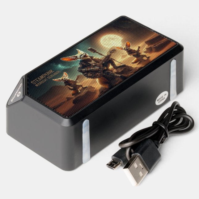 Cool Fennec Foxes Rock Acoustic Guitars in Desert Bluetooth Speaker (Laydown)