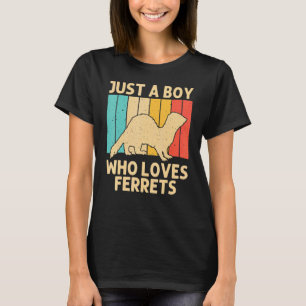 Cool Ferret For Boys Kids Animal Ferret Owner Ro T-Shirt