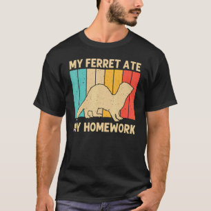 Cool Ferret For Kids Boys Animal Ferret Owner Rod T-Shirt