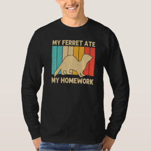 Cool Ferret For Kids Boys Animal Ferret Owner Rode T-Shirt