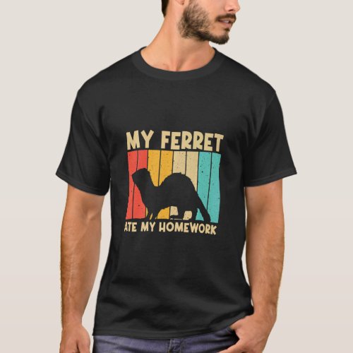 Cool Ferret For Kids Boys Men Ferret  Pet Animal  T_Shirt