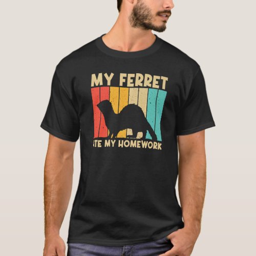 Cool Ferret For Kids Boys Men Ferret  Pet Animal T_Shirt