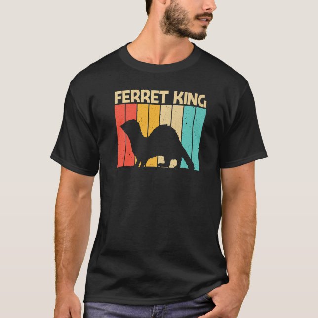 Cool Ferret For Men Boys Dad Ferret Pet Animal T-Shirt (Front)