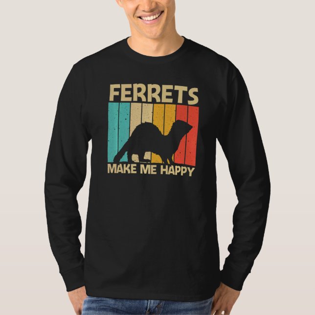 Cool Ferret For Men Women Ferret  Pet Animal T-Shirt (Front)