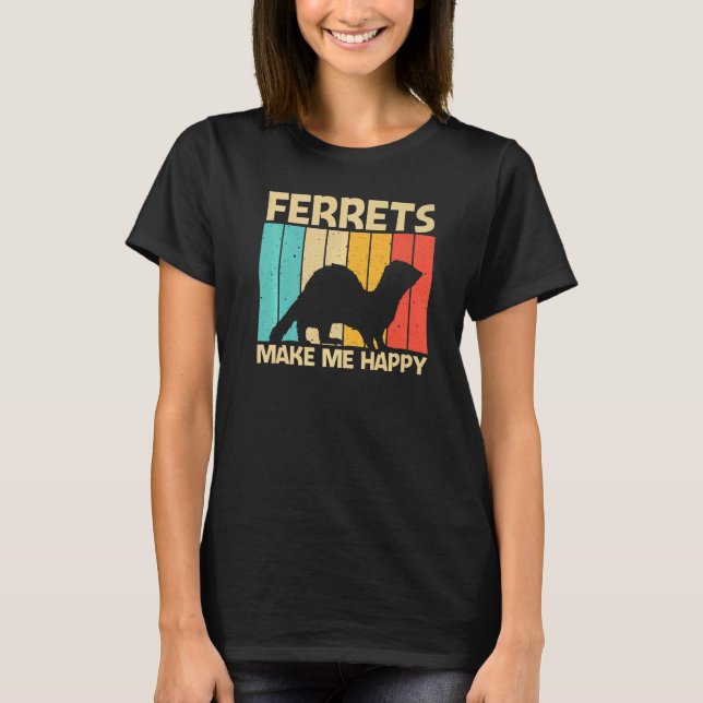 Cool Ferret For Men Women Ferret  Pet Animal T-Shirt (Front)