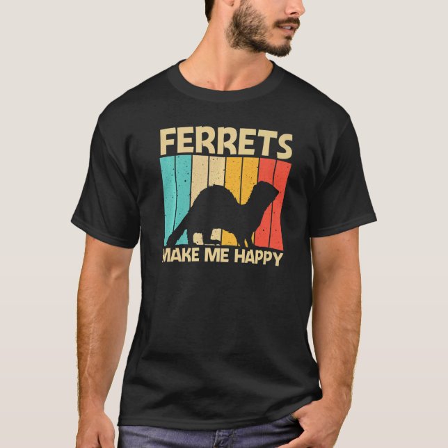Cool Ferret For Men Women Ferret  Pet Animal T-Shirt (Front)