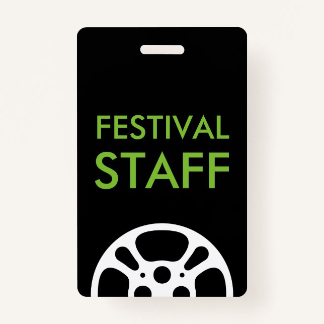 Cool Film Festival Staff Reel Lanyards Badge (Front)