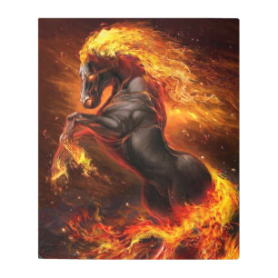 Cool Fire Horse   Perfect gift Metal Print