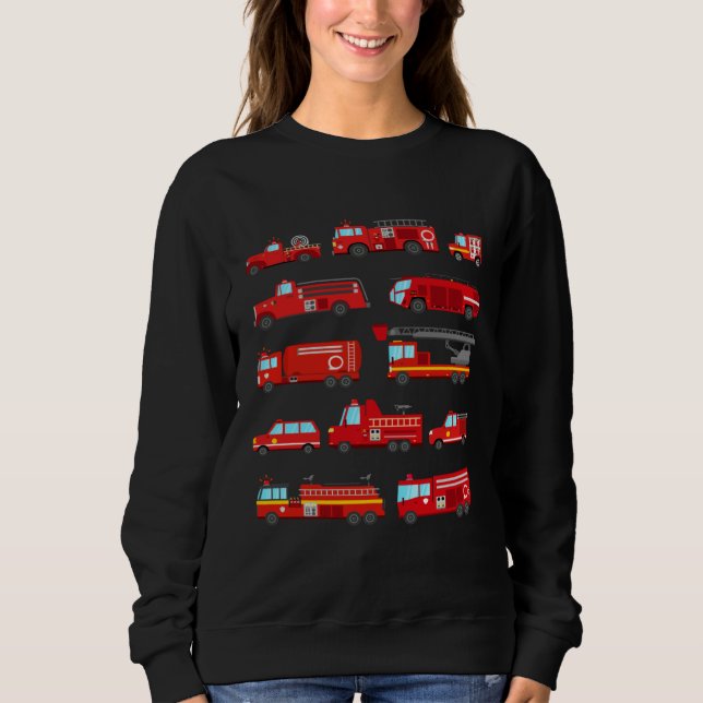 Cool Fire Truck Fire Engine heavy rescue vehicles  Sweatshirt (Front)