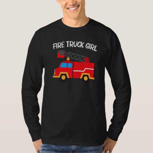 Cool Fire Truck For Girls Kids Firetruck Firefight T_Shirt