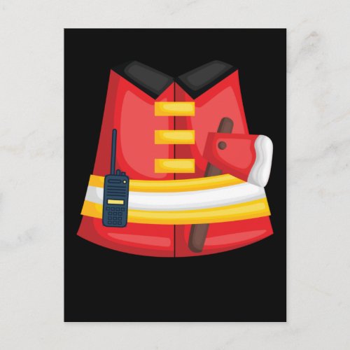 Cool Firefighter Costume Boys Girls Fireman Postcard