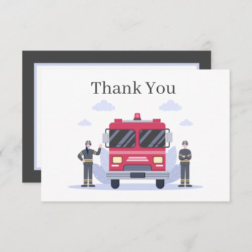 cool fireman add sentiment thank you card