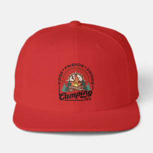 Cool fires friendships camping crew word art visor