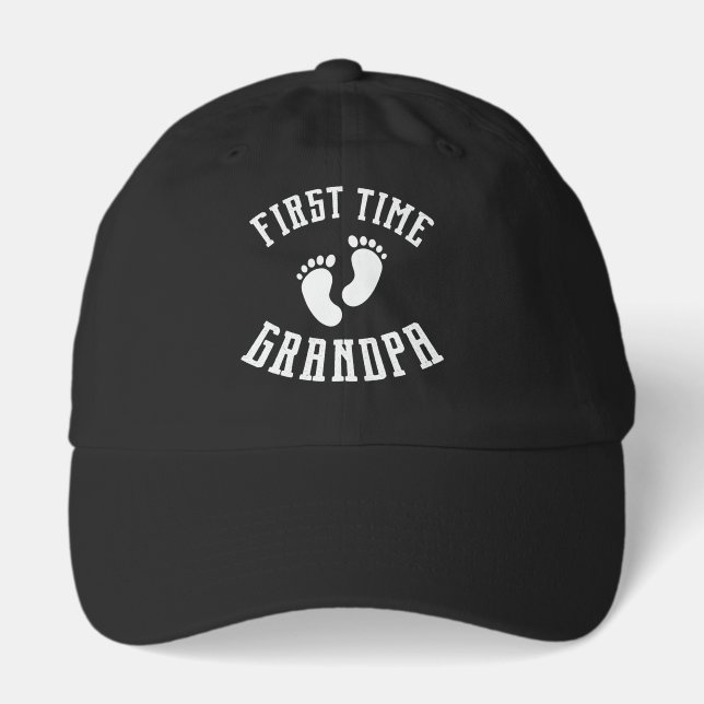 Cool first time Grandpa word art  Hat (Front)