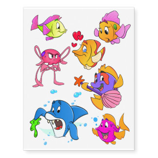 Cool fish cartoon tattoos