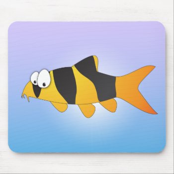 Cool Fish - Clown Loach Mouse Pad by chromobotia at Zazzle