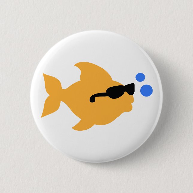 COOL FISH MINI PINBACK BUTTON (Front)
