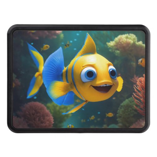 Cool Fish with Sunglasses A Splash of Summer Fun Hitch Cover