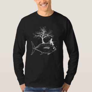 Cool Fisherman Fisher Angler Fisherwoman Fish Tree T-Shirt