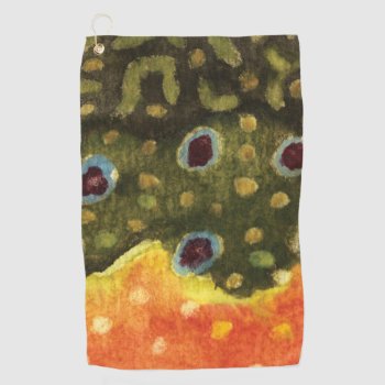 Cool Fisherman's Brook Trout Fishing Golf Towel by TroutWhiskers at Zazzle