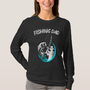 Cool Fishing Art For Men Dad Fishermen Fish Hook B T-Shirt