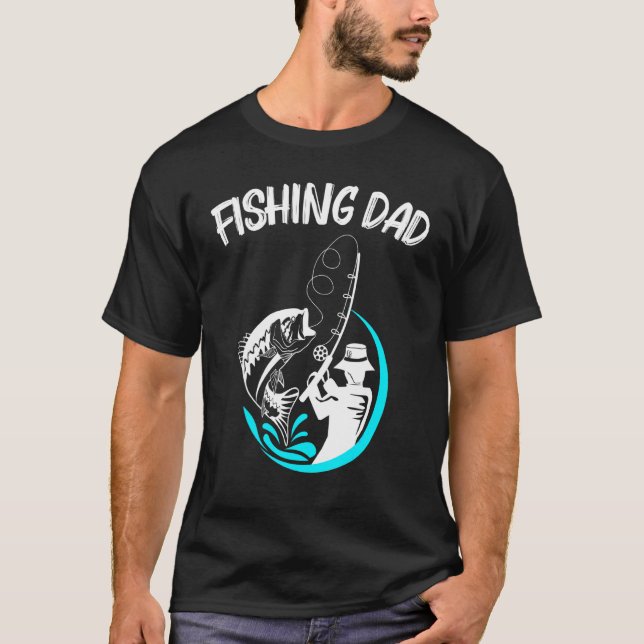 Cool Fishing Art For Men Dad Fishermen Fish Hook B T-Shirt (Front)