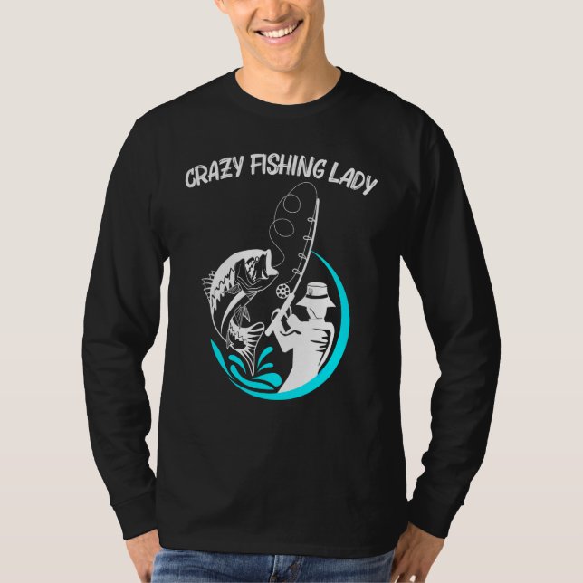Cool Fishing Art For Women Mom Fishermen Fish Hook T-Shirt (Front)