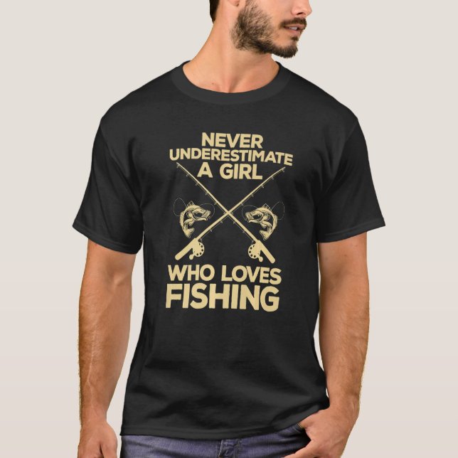 Cool Fishing For Women Girls Fisherman Fish Lure S T-Shirt (Front)